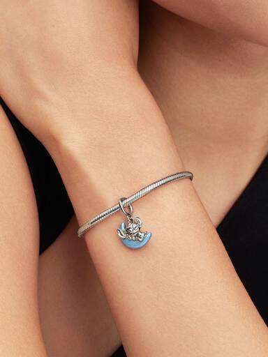 Disney Stitch Selvlysende Måne Charm med vedhæng