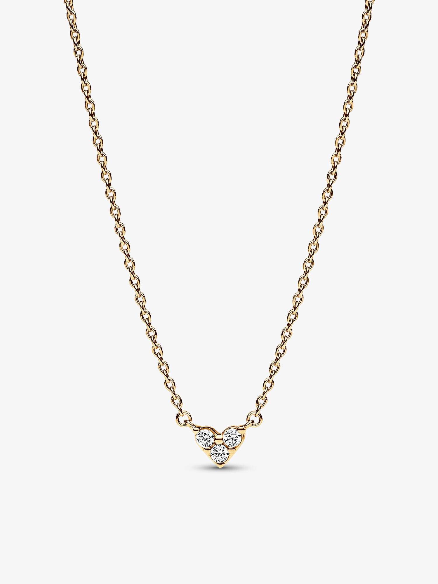 Tredobbelt Stenhjerte Collier-Halskæde