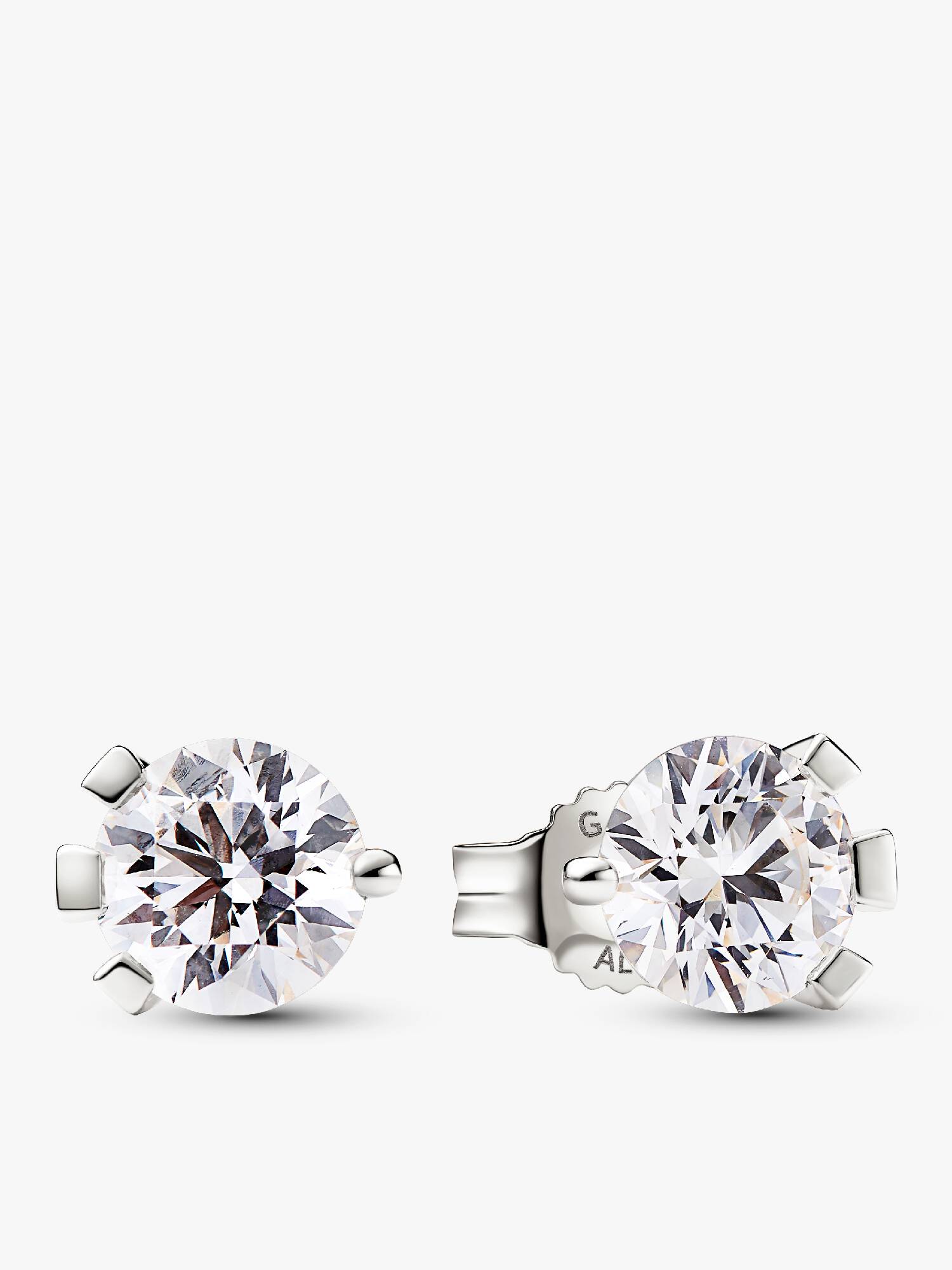 Pandora Nova øreringe i 14 kt. hvidguld med laboratorieskabt diamant