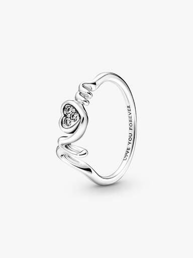 Mum Pavéhjerte Ring