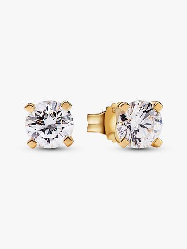 Pandora Era øreringe i 14 kt. guld med laboratorieskabt diamant