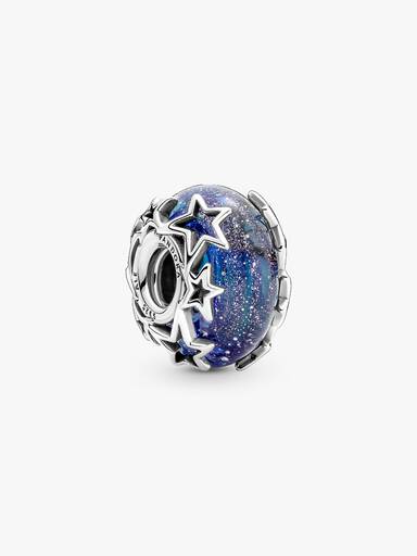 Blå Galakse & Stjerner Murano Charm