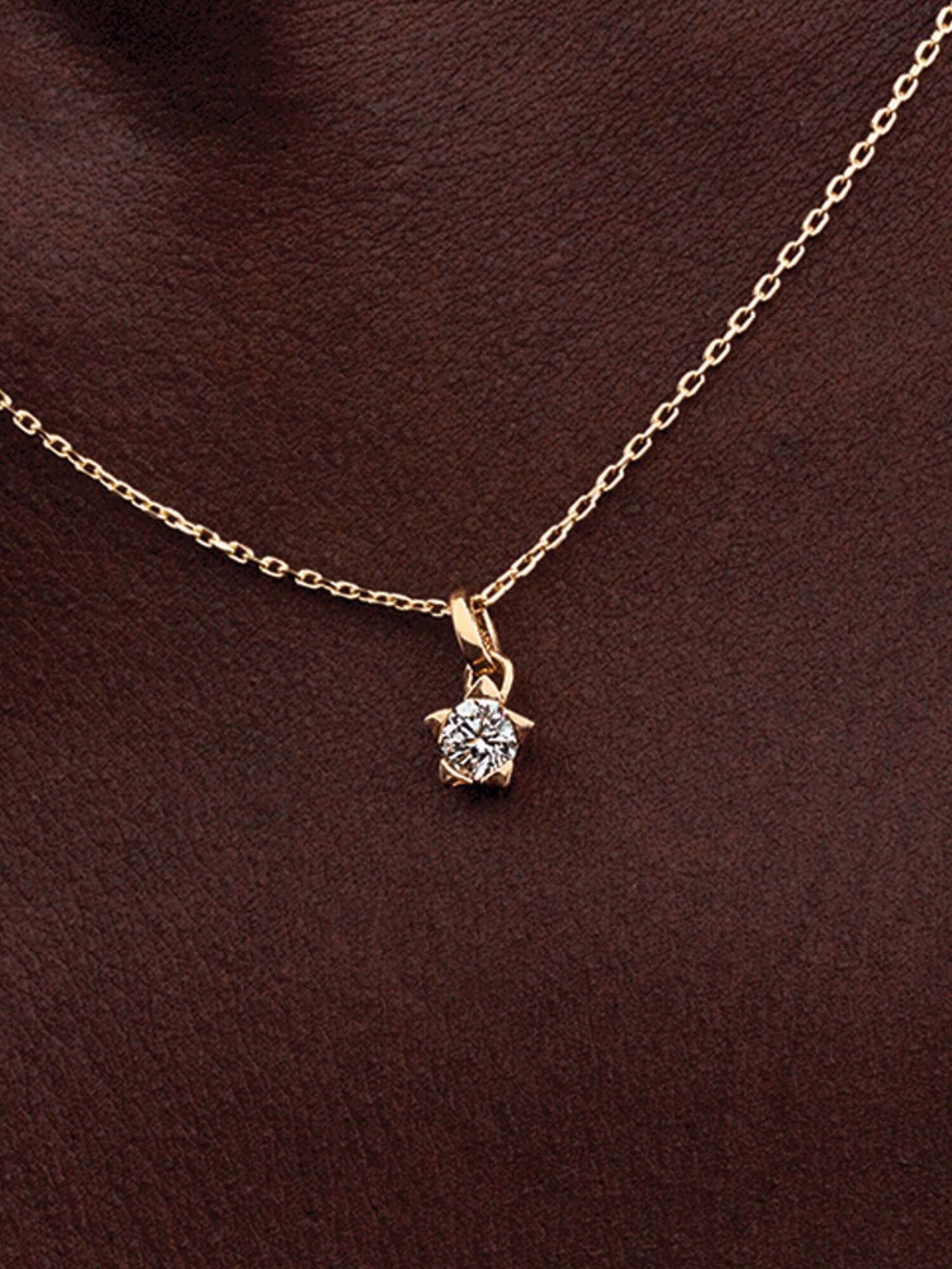 Pandora Talisman stjernevedhæng i 14 kt. guld med laboratorieskabt diamant