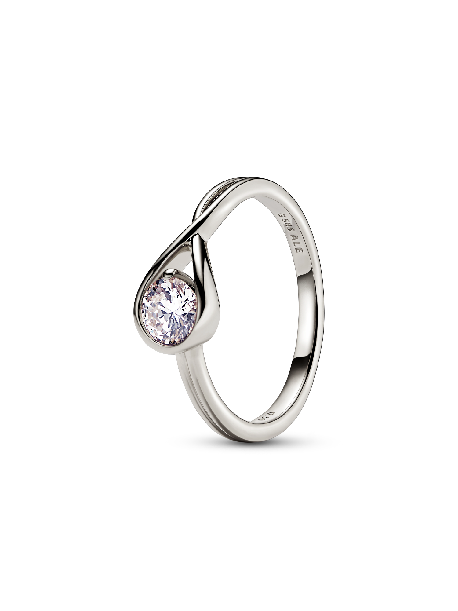 Pandora Infinite ring i 14 kt. hvidguld med laboratorieskabt diamant