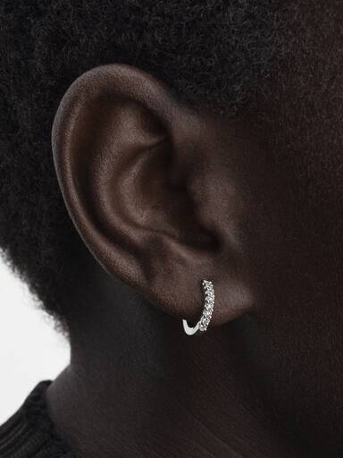 Pandora Era Pavé Enkelt Creol Med Laboratorieskabte Diamanter