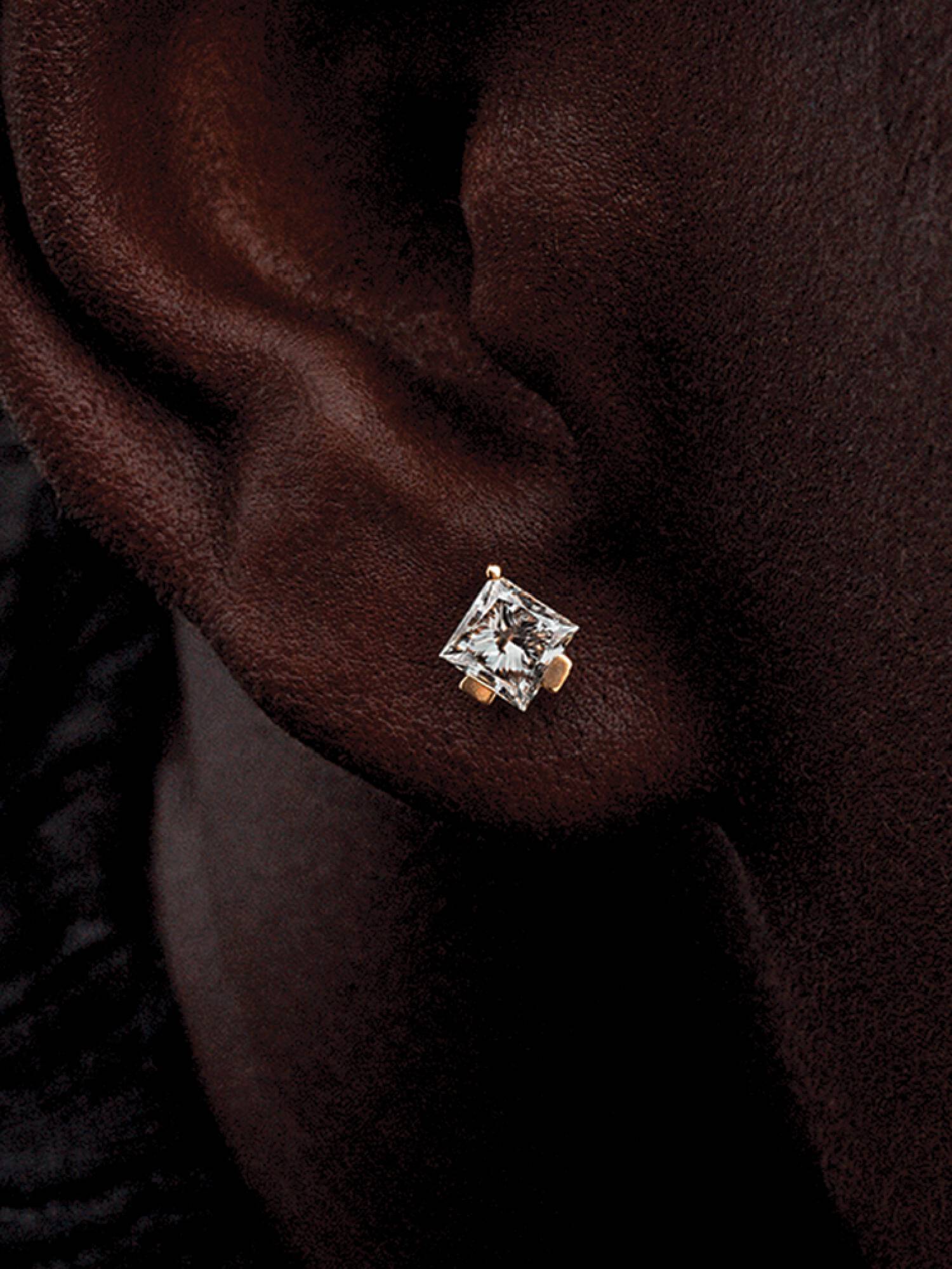Pandora Nova øreringe i 14 kt. guld med laboratorieskabt diamant