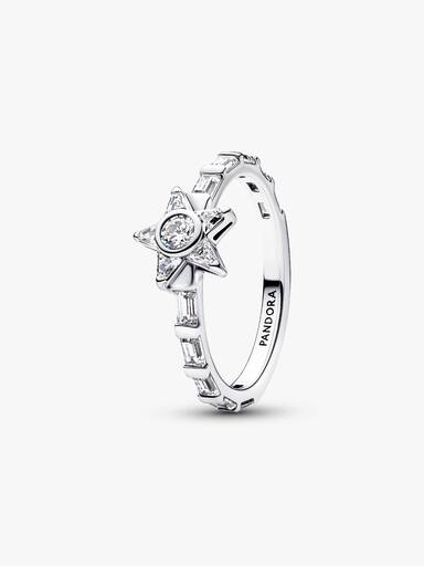 Funklende Stjerne Baguette Ring