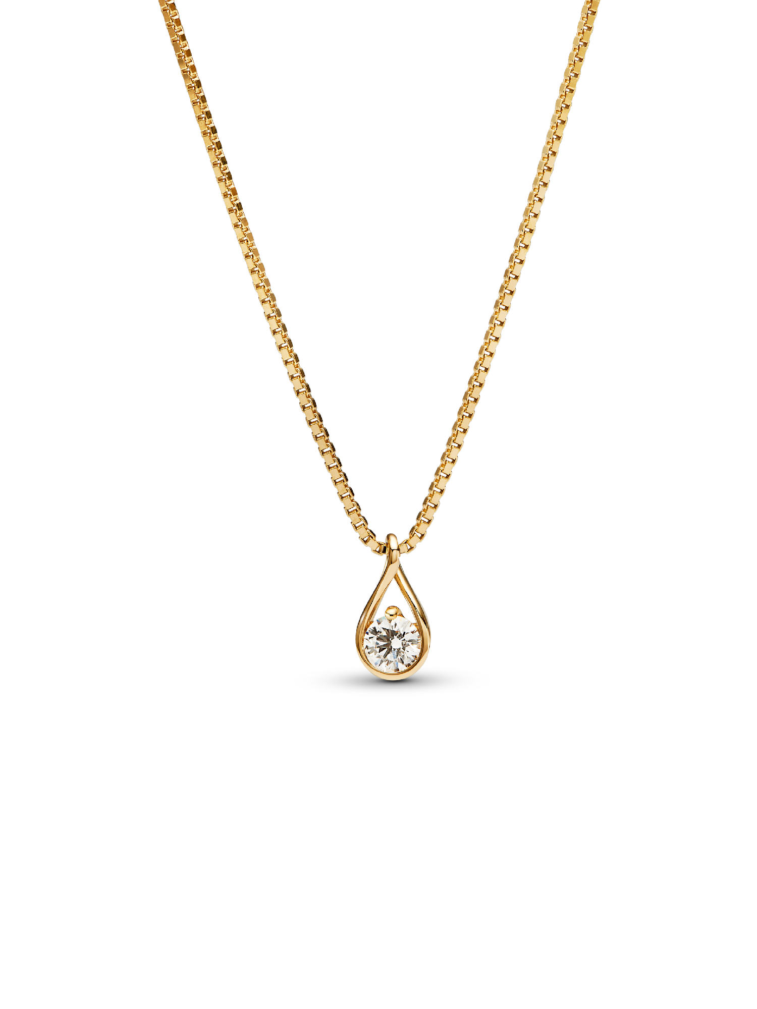 Pandora Infinite halskæde med vedhæng i 14 kt. guld med laboratorieskabt diamant