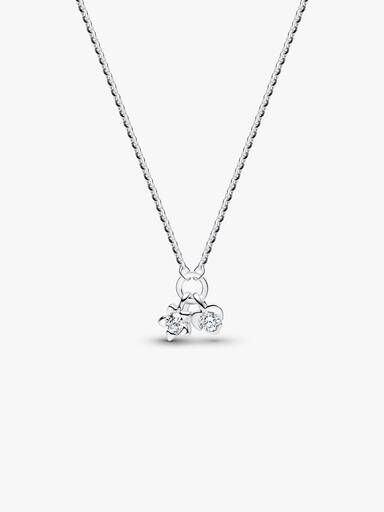 Pandora Talisman halskæde i sterlingsølv med hjerte- og stjernevedhæng med laboratorieskabte diamanter