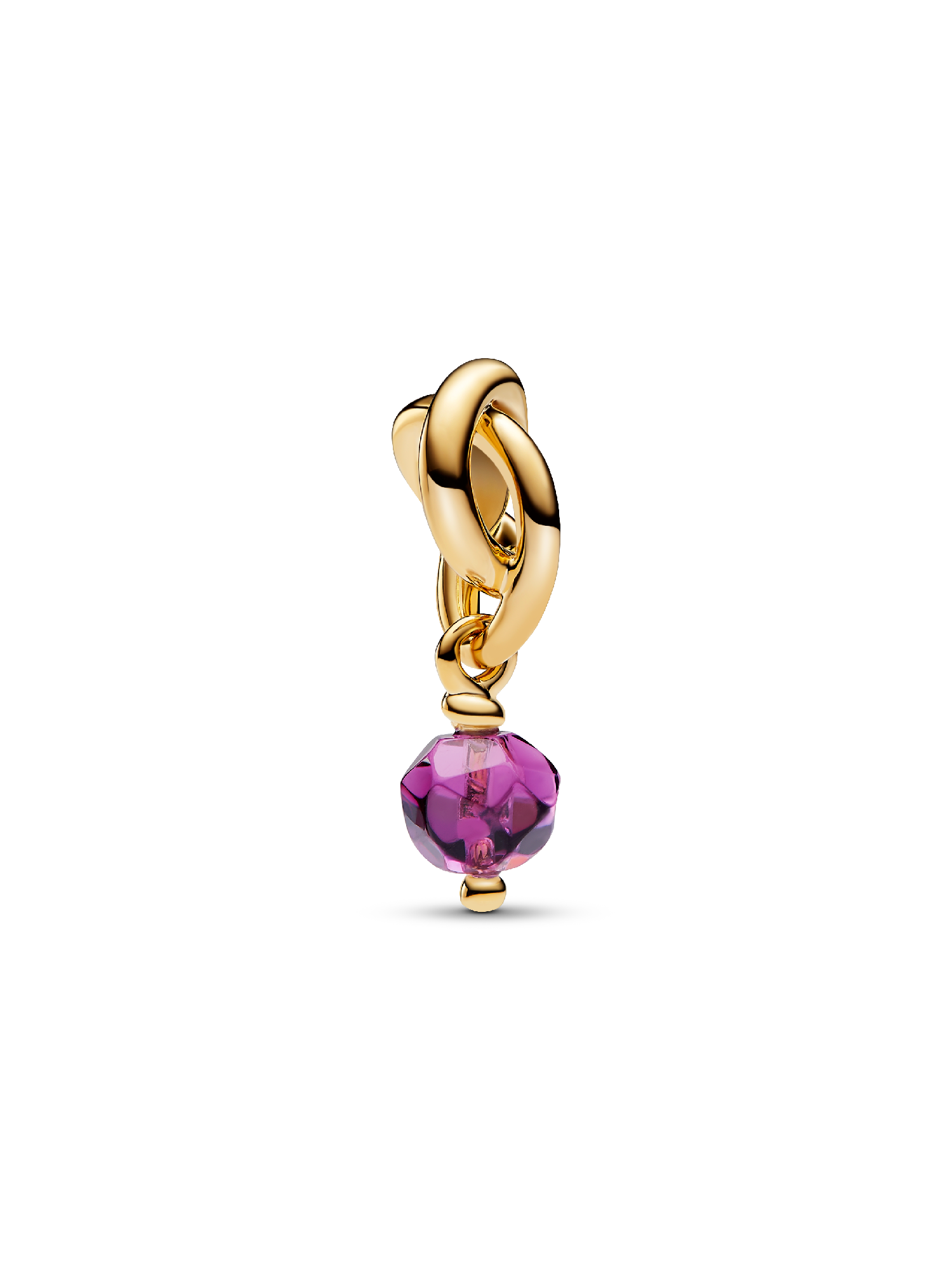 Facetteret Lilla Evighedscirkel Charm med vedhæng
