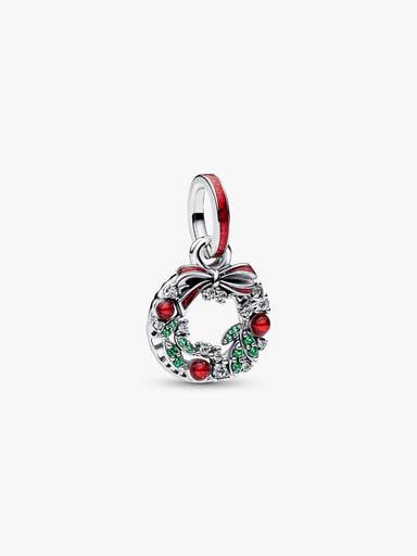 Adventskrans Charm med dobbelt vedhæng