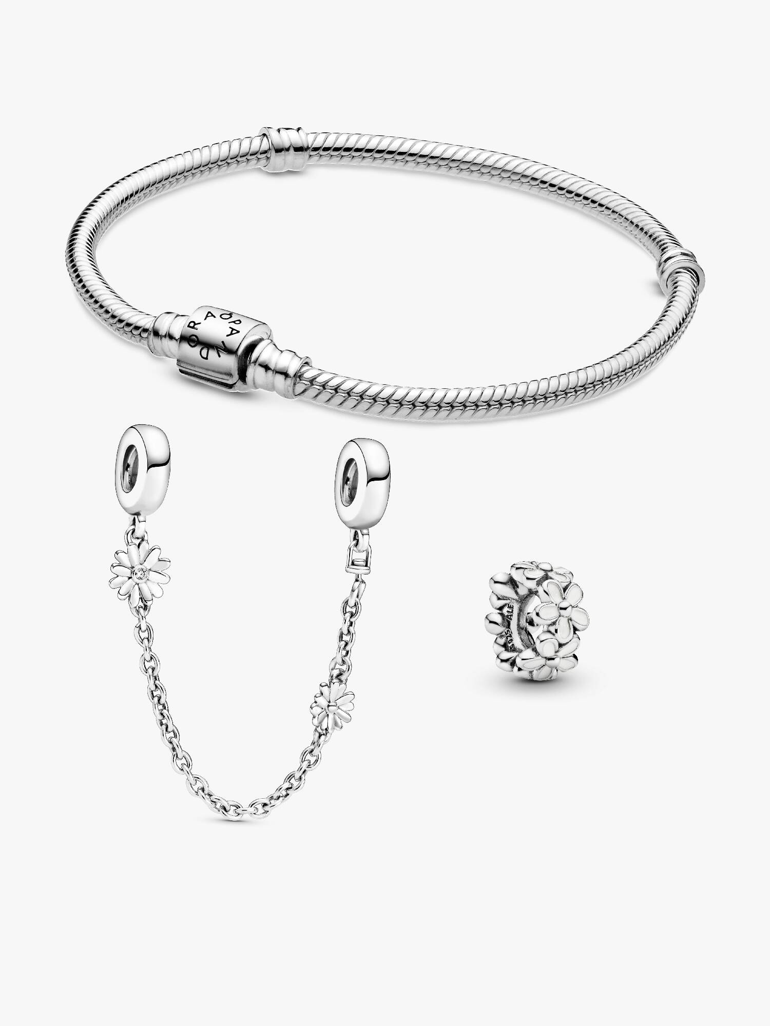 Daisy blomstercharms og armbåndssæt