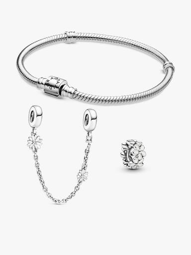Daisy blomstercharms og armbåndssæt