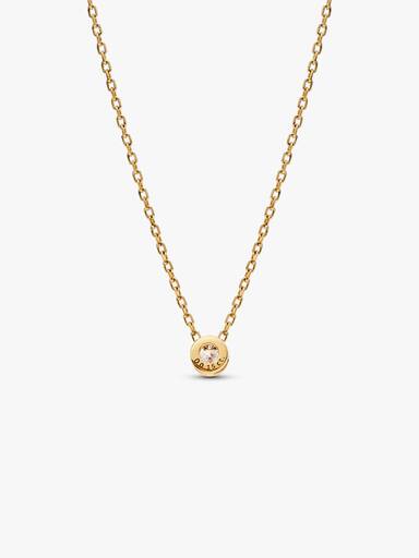 Pandora Era bezel halskæde i 14 kt. guld med vedhæng med laboratorieskabt diamant