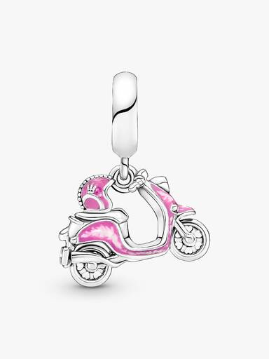Pink Scooter Charm med vedhæng