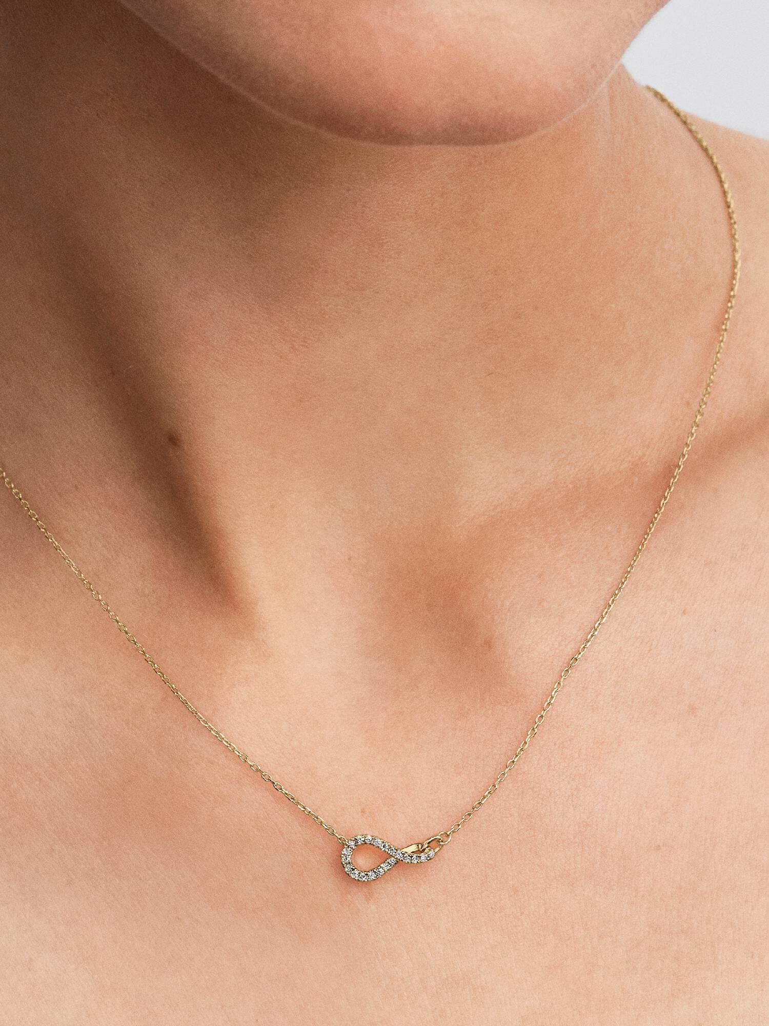 Pandora Infinite Pavé Halskæde med vedhæng og laboratorieskabt diamant