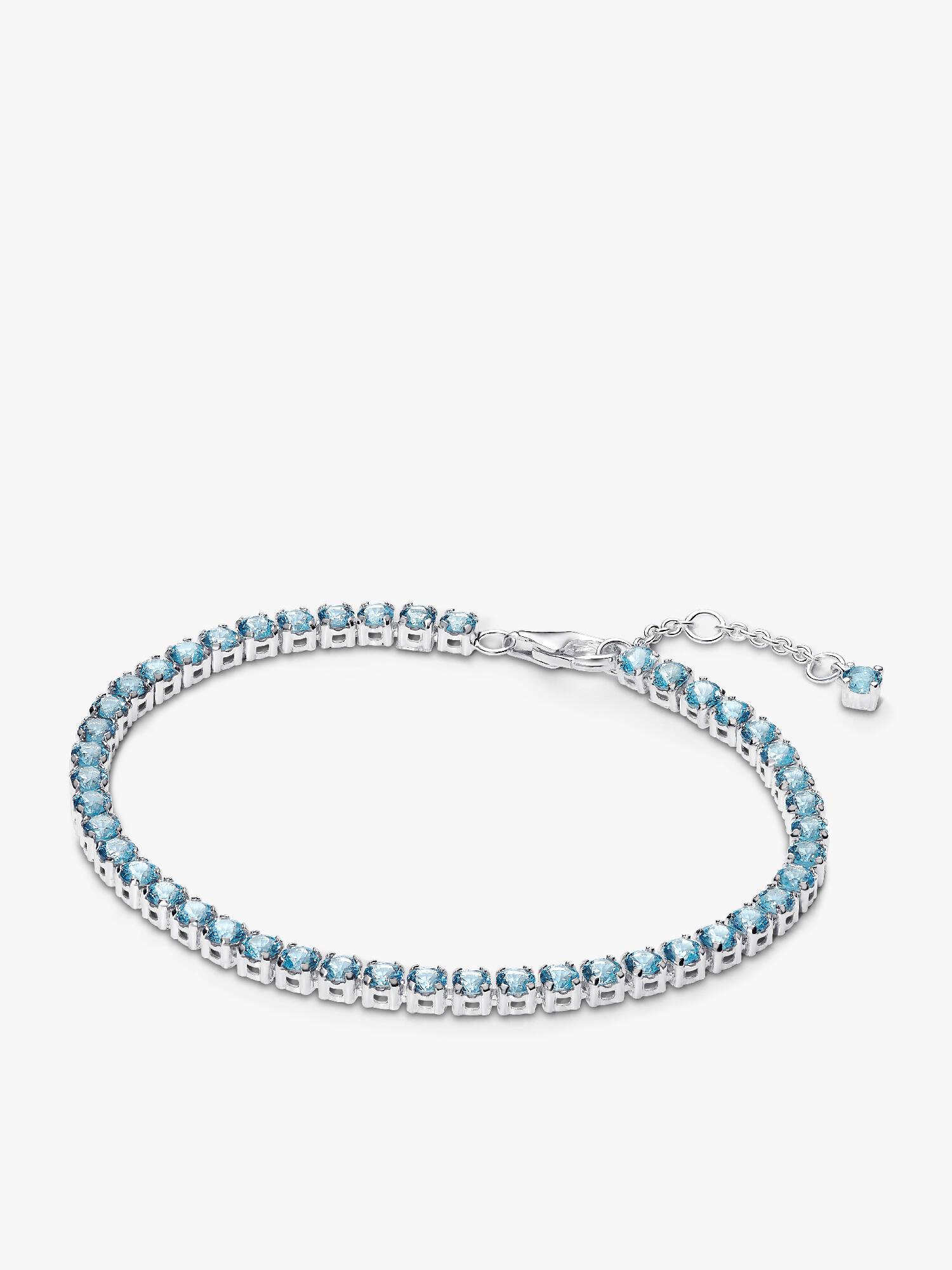Funklende Lyseblåt Tennisarmbånd