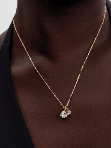 Pandora Talisman hjertevedhæng i 14 kt. guld med laboratorieskabt diamant