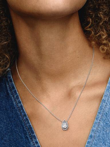 Funklende Pære Halo Collier-Halskæde
