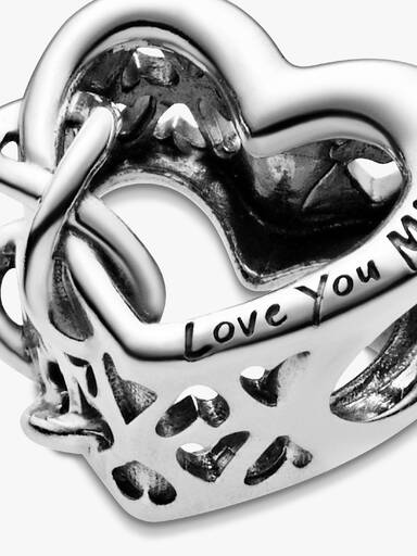 Love You Mum Uendelighedshjerte Charm