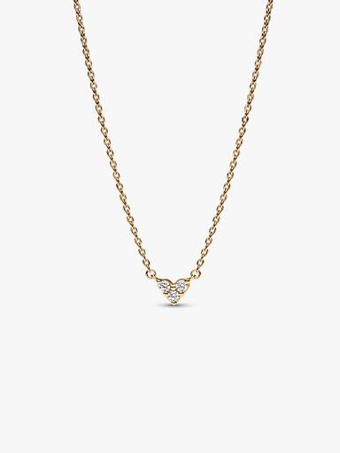 Tredobbelt Stenhjerte Collier-Halskæde