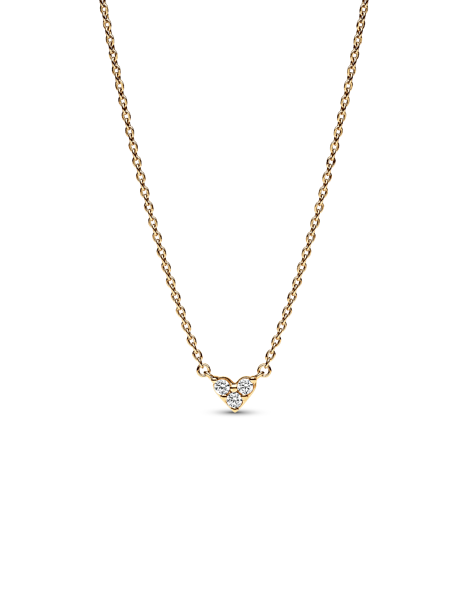 Tredobbelt Stenhjerte Collier-Halskæde