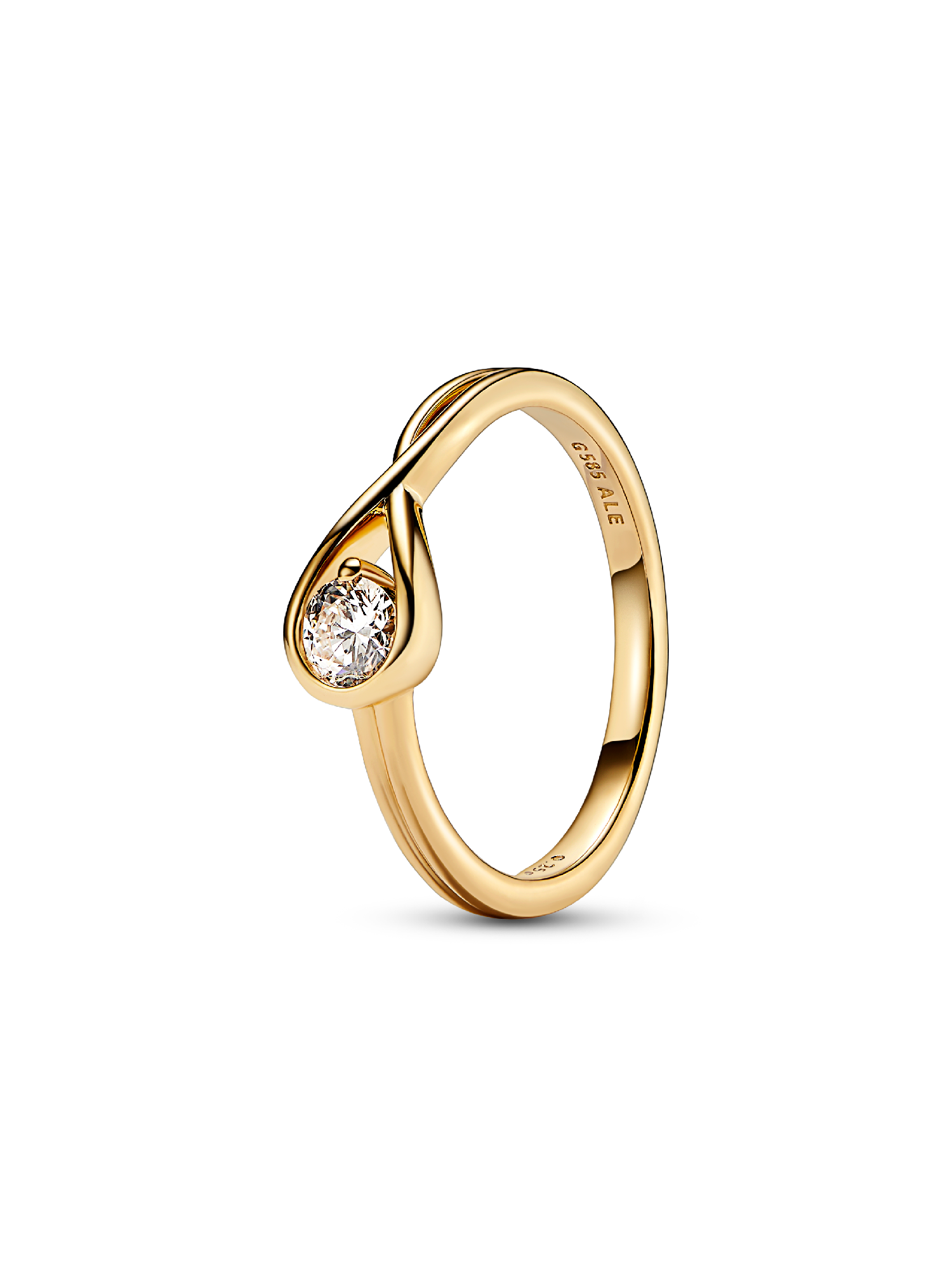 Pandora Infinite ring i 14 kt. guld med laboratorieskabt diamant