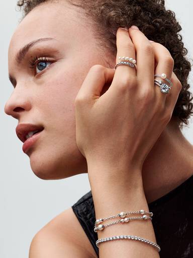 Behandlede Ferskvandskulturperler og Pavé Åben Ring