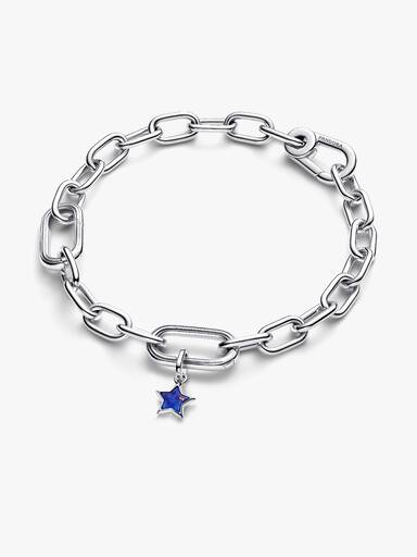 Blå Stjerne Mini Charm med Vedhæng