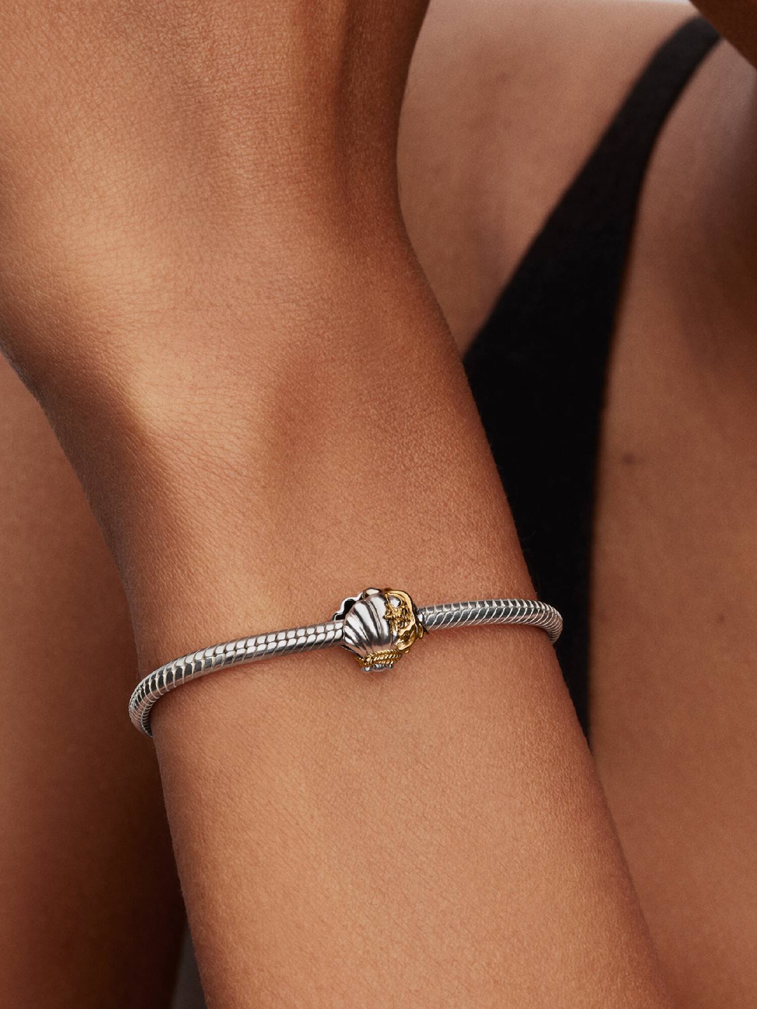 Disney Princess Ariel Muslingeskal Laboratorieskabt Diamant To-tonet Charm
