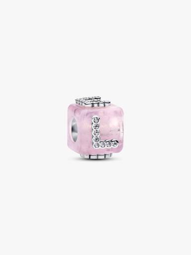Pink Muranoglas Kærlighedsterning Charm