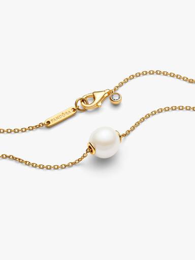 Behandlet Ferskvandskulturperle Collier-halskæde