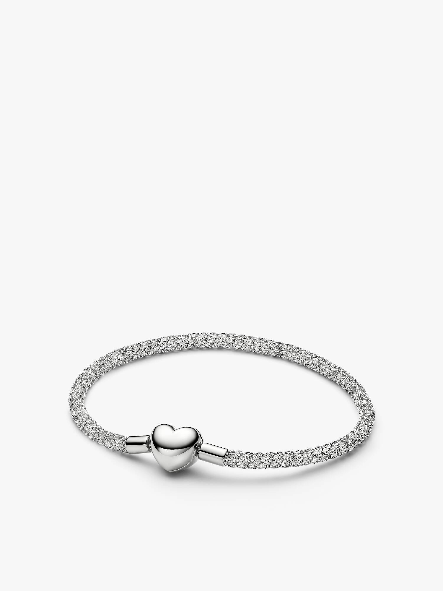Funklende Mesh Armbånd med Hjertelås 