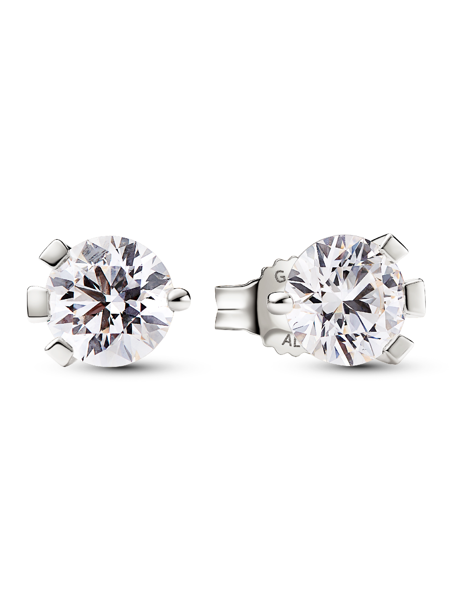 Pandora Nova øreringe i 14 kt. hvidguld med laboratorieskabt diamant