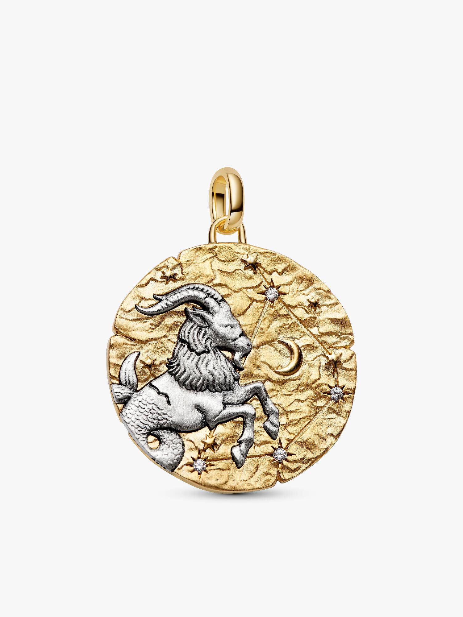 Stenbukken Stjernetegn Oversized Medaljon Charm