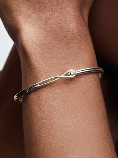 Pandora Infinite armring i sterlingsølv med laboratorieskabt diamant