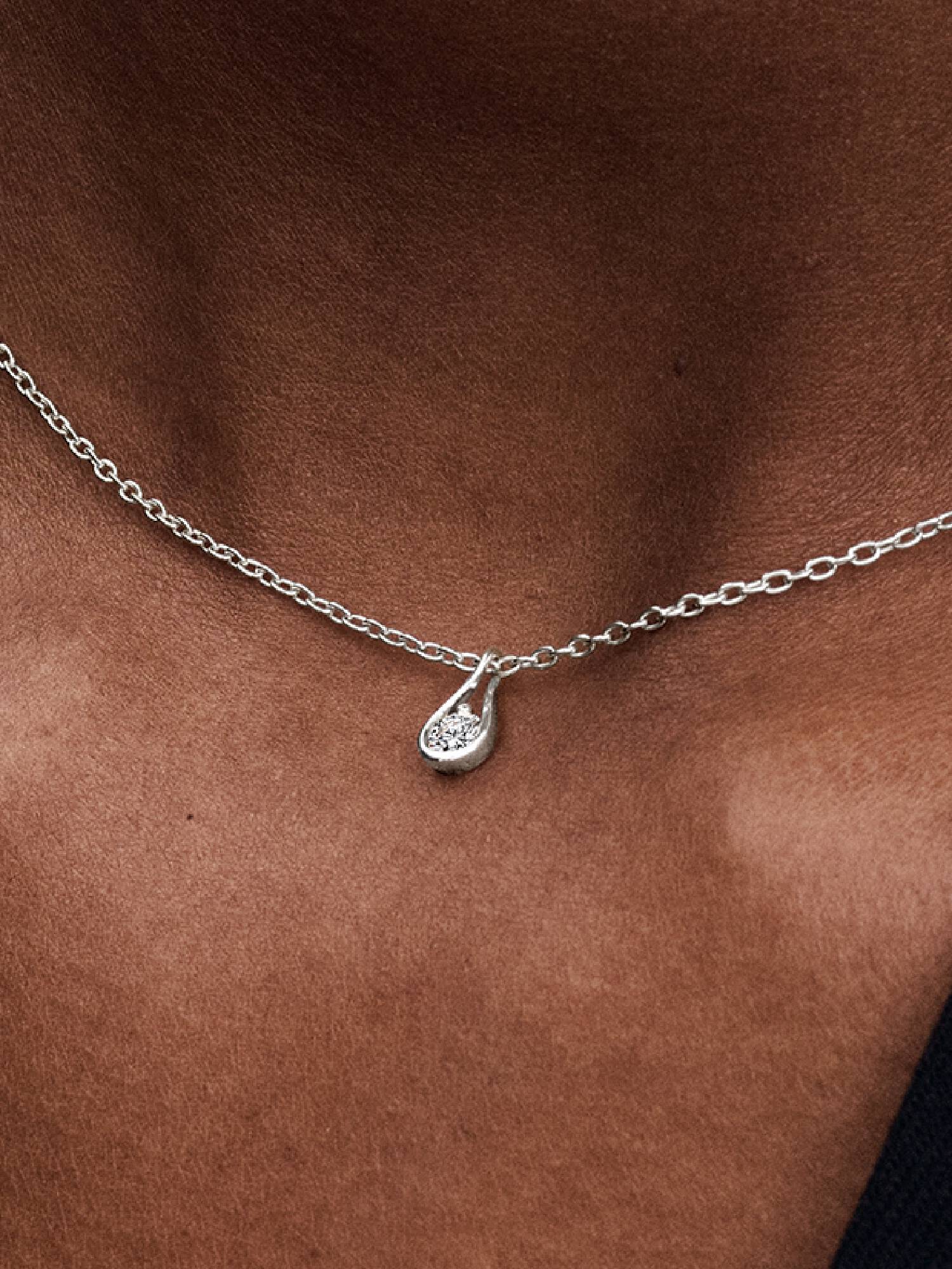 Pandora Infinite halskæde med vedhæng i sterlingsølv med laboratorieskabt diamant