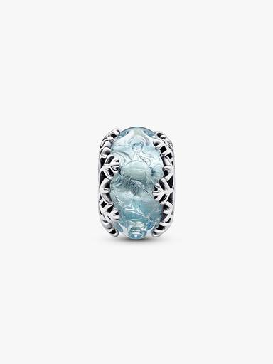Vinterblåt Snefnug Murano Charm