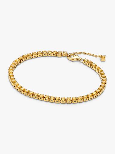 Funklende Gult Tennisarmbånd