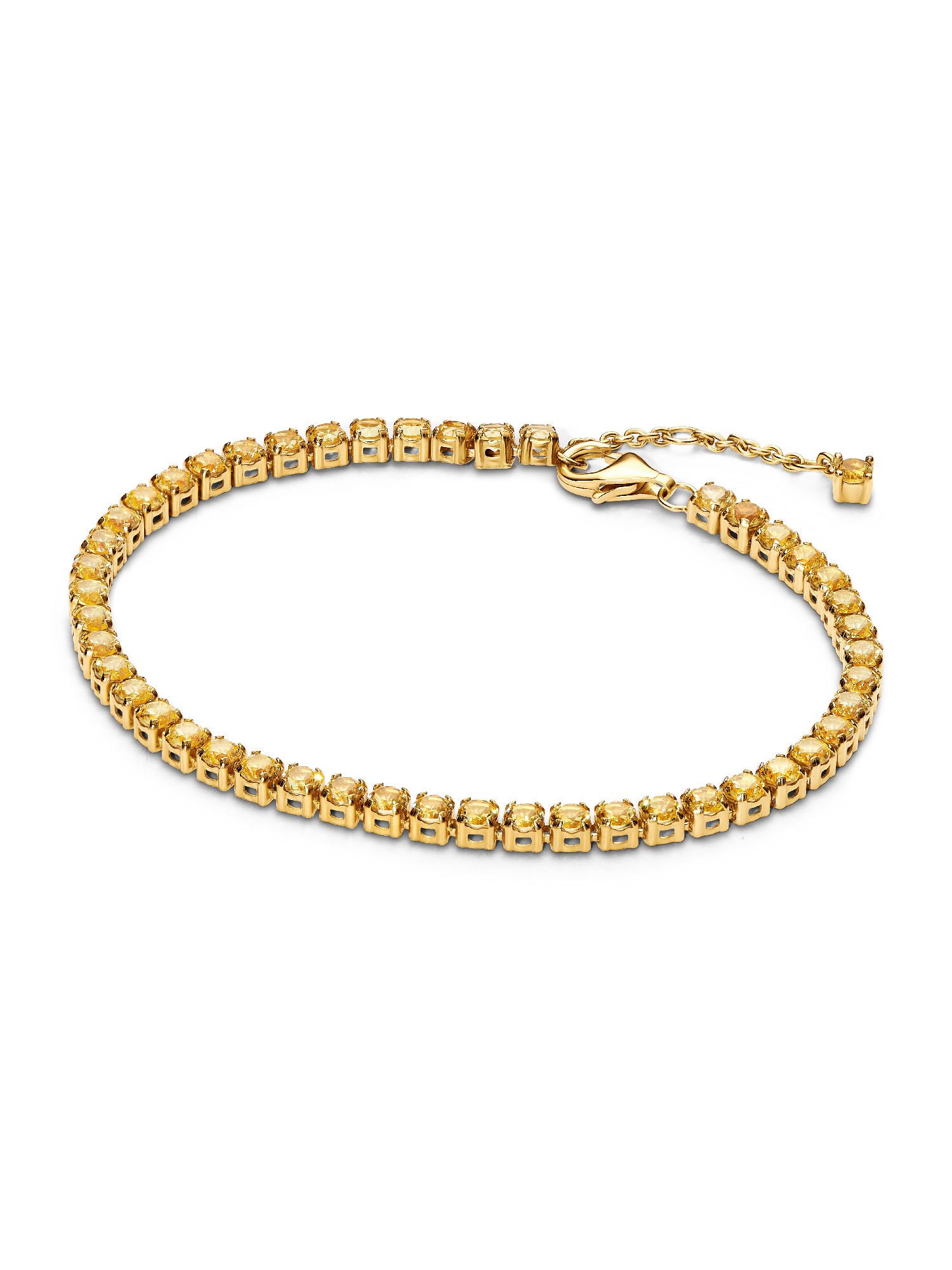 Funklende Gult Tennisarmbånd