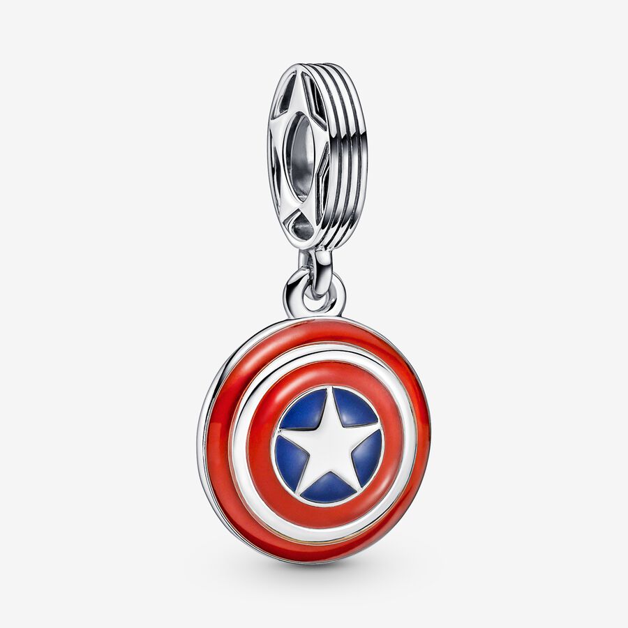 Marvel The Avengers Captain Americas Skjold Charm med vedhæng image number 0