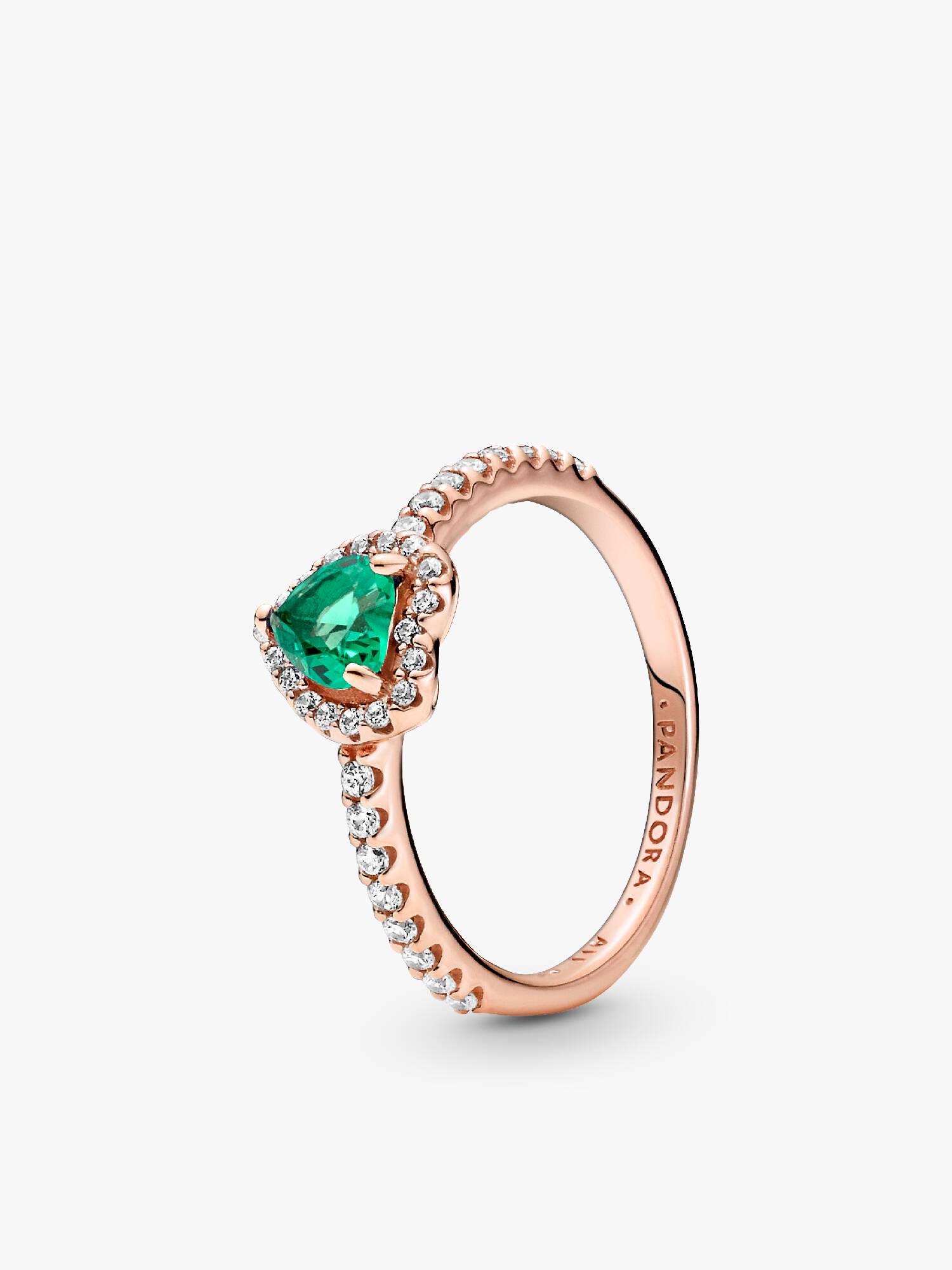 Funklende Forhøjet Hjerte Ring