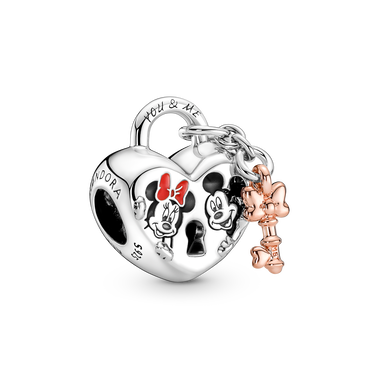 Disney Mickey Mouse & Minnie Mouse Hængelås Charm