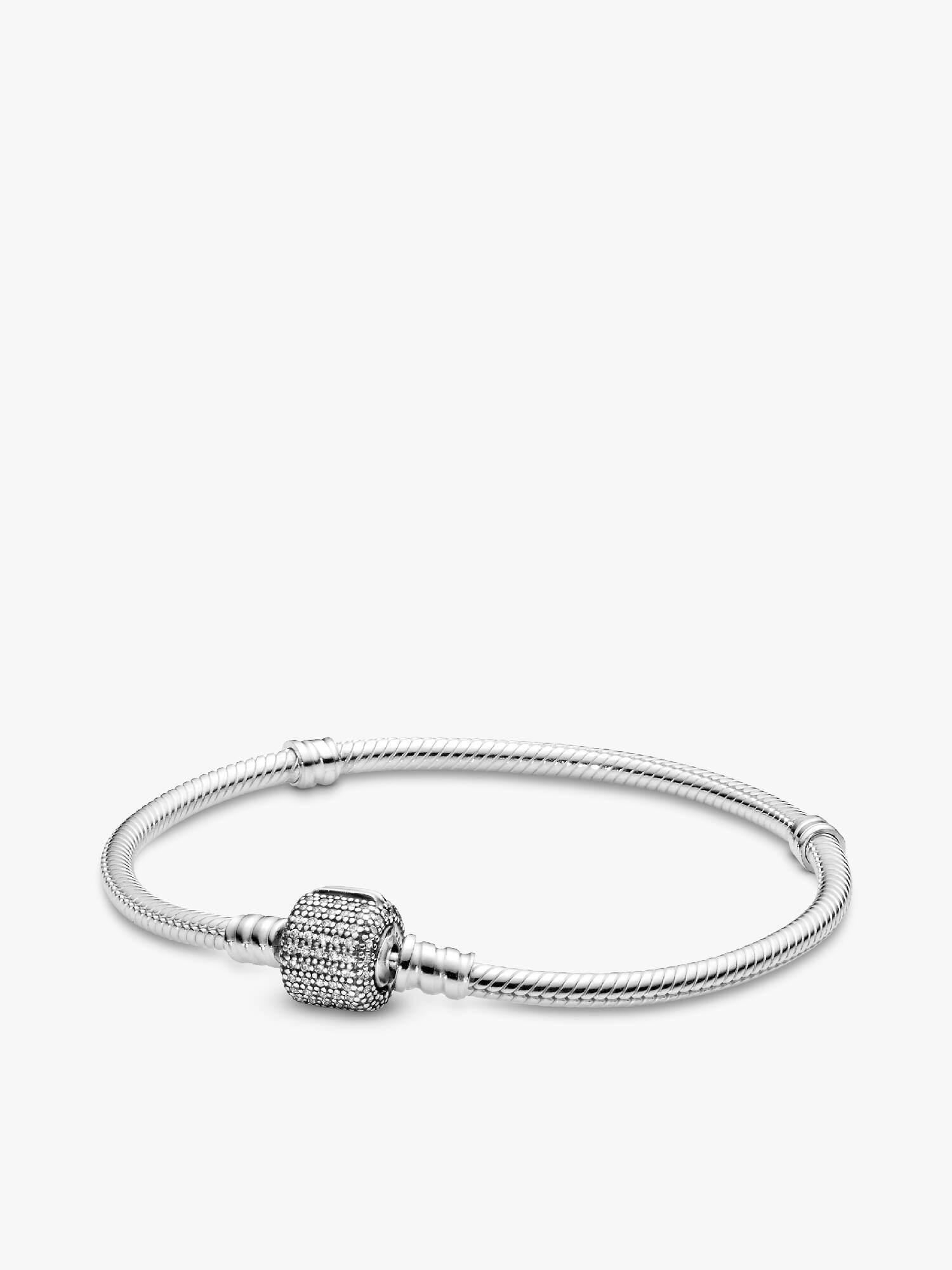 Pandora Moments Sparkling Pavé Clasp Slangekædearmbånd