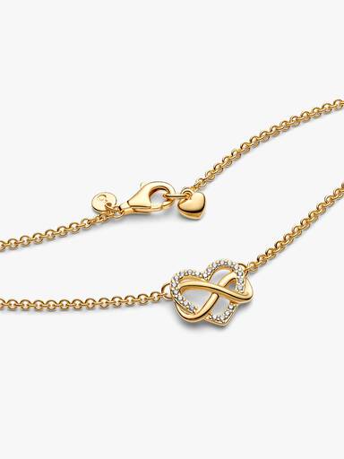 Funklende Evighedshjerte Collier-halskæde