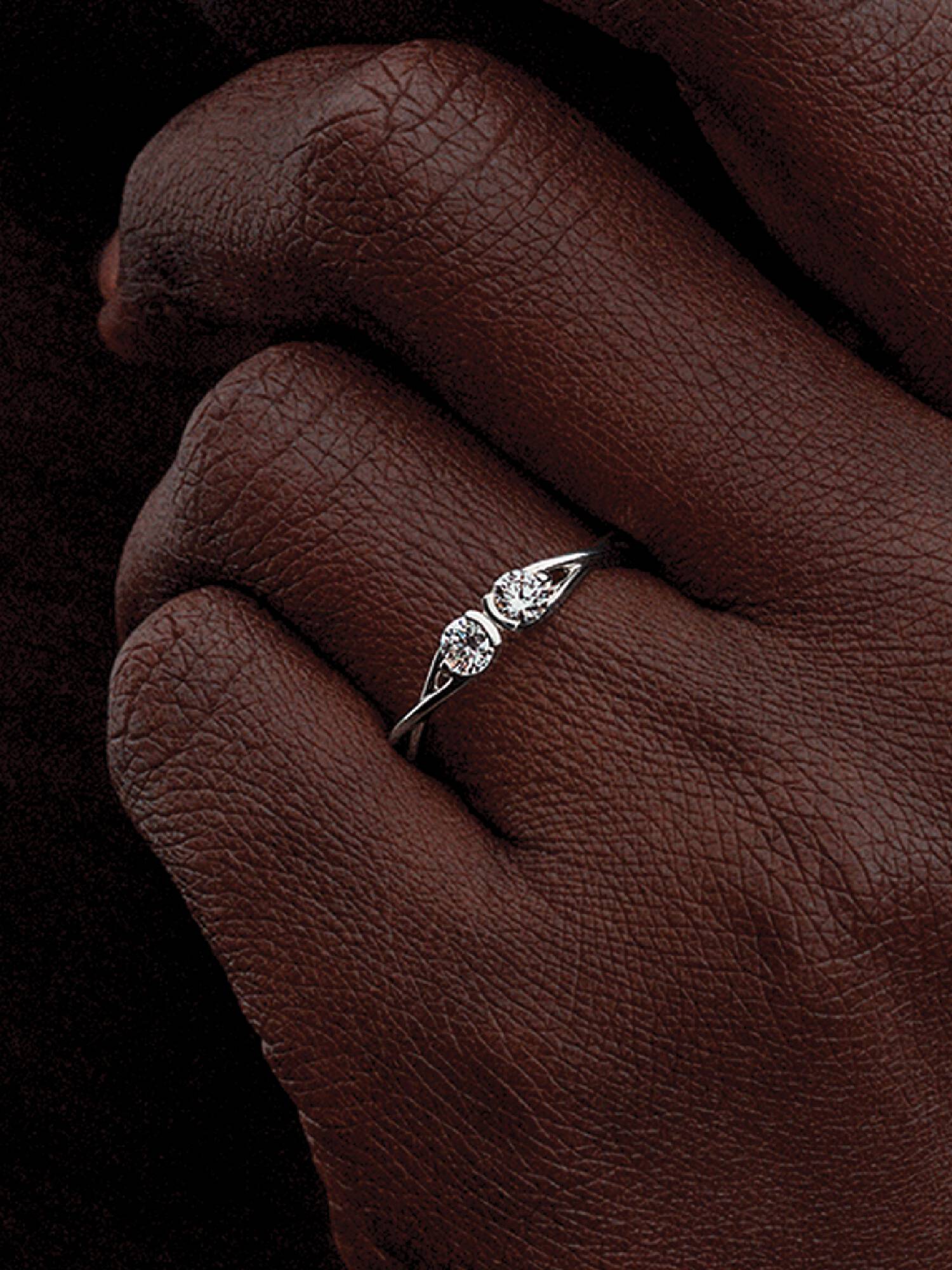 Pandora Infinite dobbeltsidet ring i sterlingsølv med laboratorieskabte diamanter