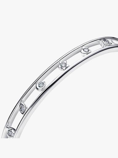 Pandora Talisman armring i sterlingsølv med symboler med laboratorieskabte diamanter