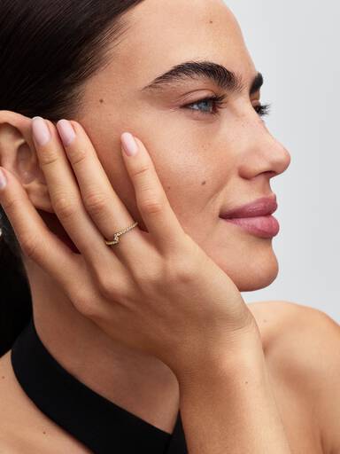 Funklende Delt Pavé Ring