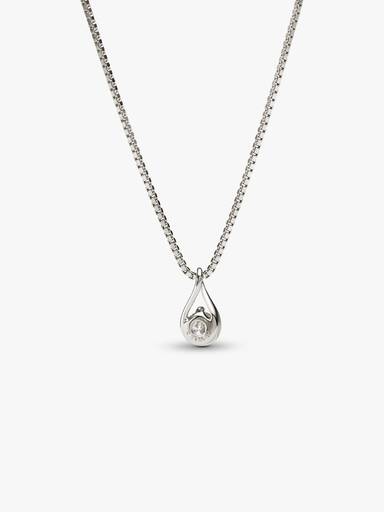 Pandora Infinite halskæde med vedhæng i 14 kt. hvidguld med laboratorieskabt diamant