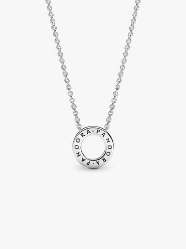 Pandora Logo Pavé Cirkel Collier-Halskæde